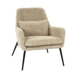 ARMCHAIR ML BEIGE BOUCLE    - CHAIRS, STOOLS
